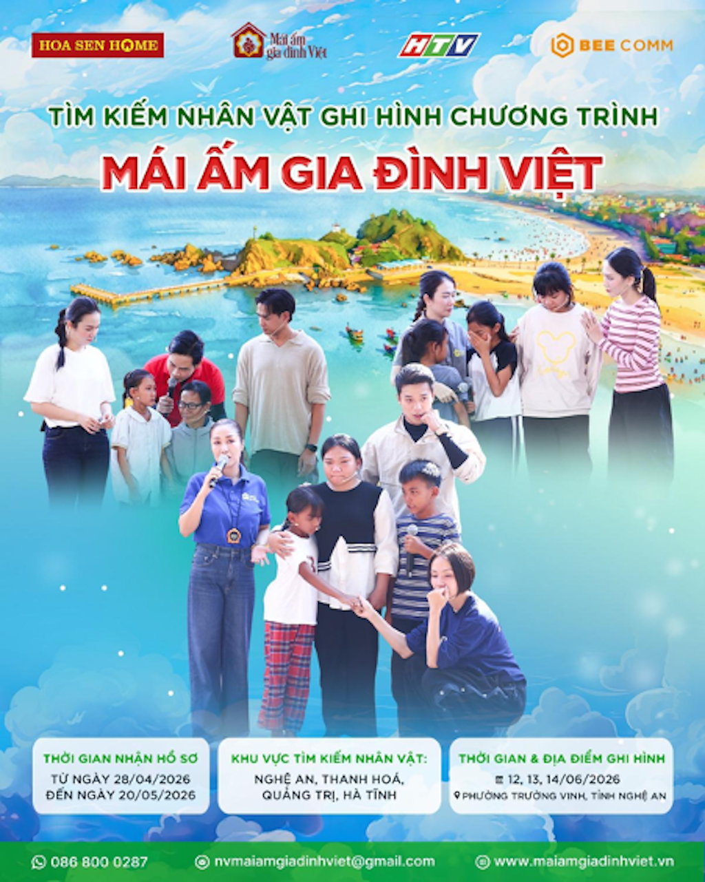 Thời gian tìm kiếm nhân vật và tổ chức ghi hình của chương trình "Mái ấm gia đình Việt".