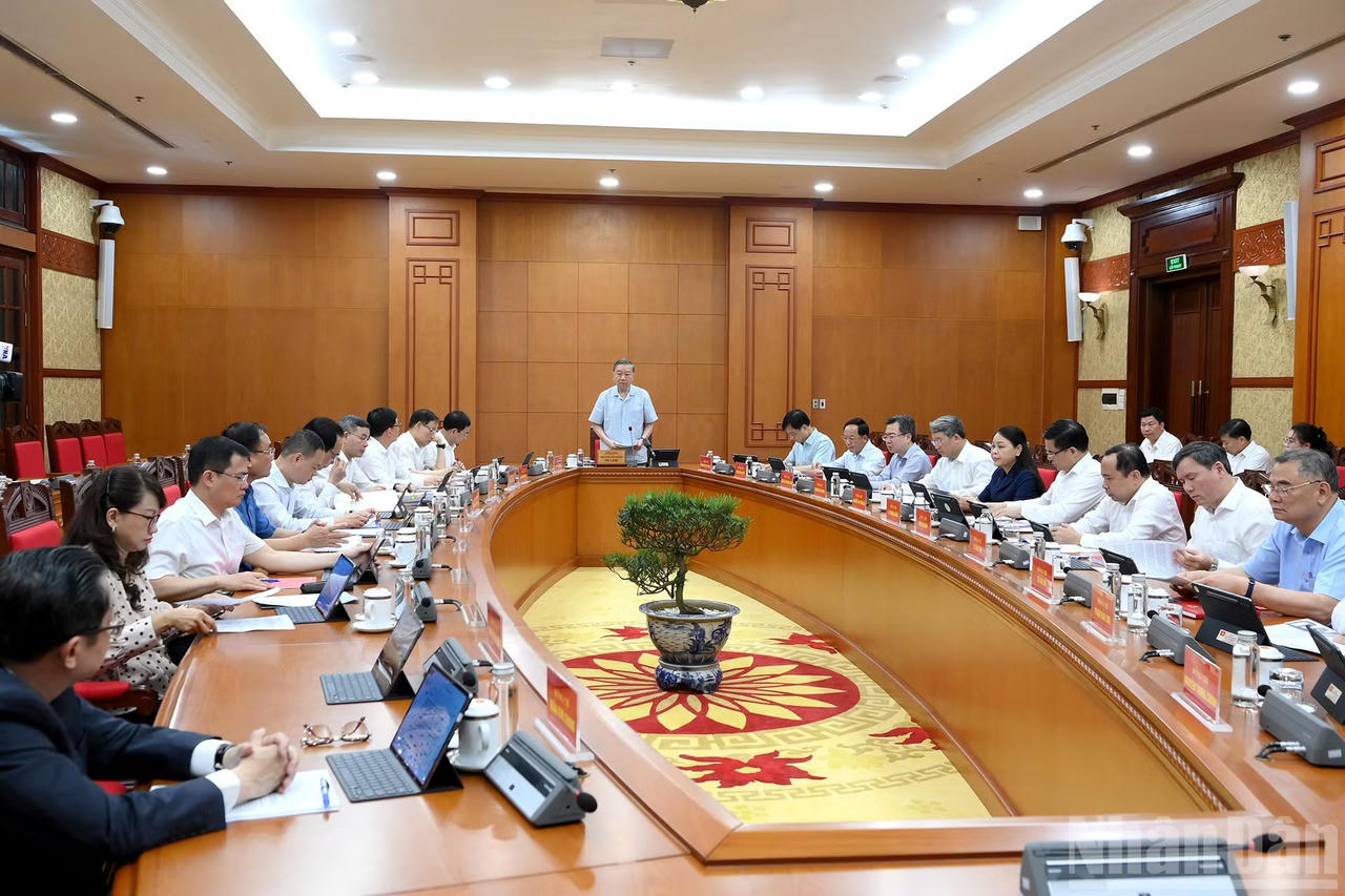 Quang cảnh cuộc làm việc. Ảnh: nhandan.vn