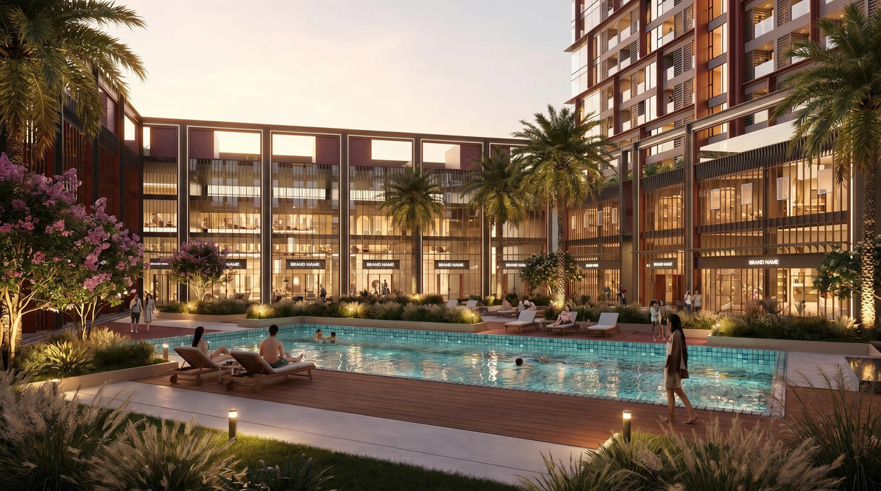 Hồ bơi mang phong cách resort là nơi lý tưởng để cư dân thư giãn sau ngày dài làm việc. Ảnh: Ánh Dương.