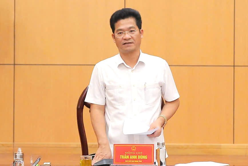 Ông Trần Anh Dũng,&nbsp;Phó Chủ tịch UBND tỉnh Ninh Bình phát biểu tại hội nghị