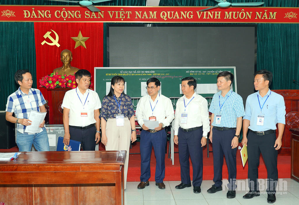 Ninh Bình: Kiểm tra công tác coi thi các môn chuyên vào lớp 10 THPT, năm học 2026-2027