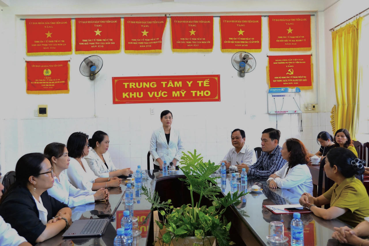 Bà Châu Thị Mỹ Phương – Phó Bí thư Tỉnh ủy Đồng Tháp phát biểu