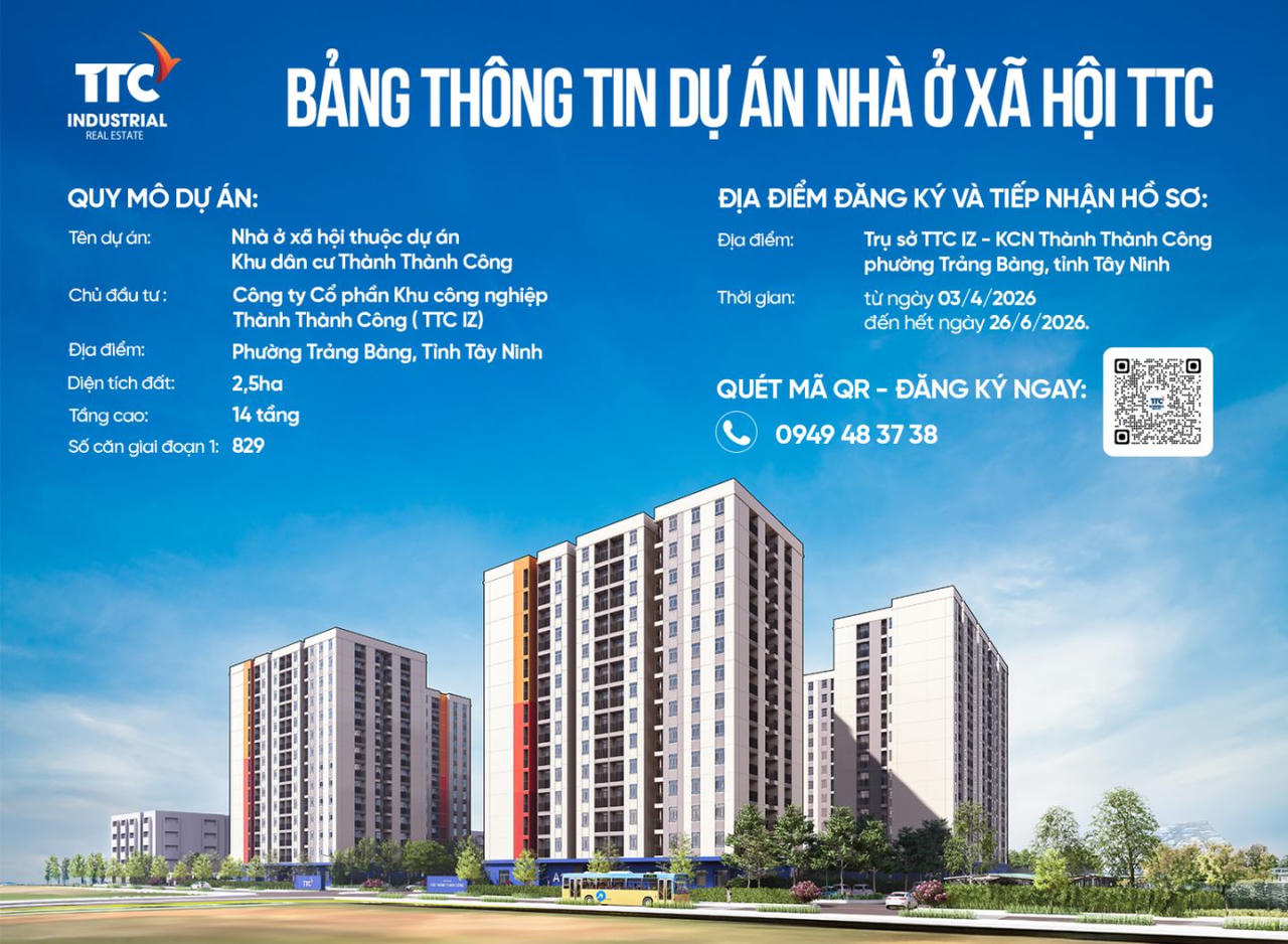TTC Trảng Bàng Aqua Park chính thức đưa vào hoạt động từ ngày 22/5/2026.