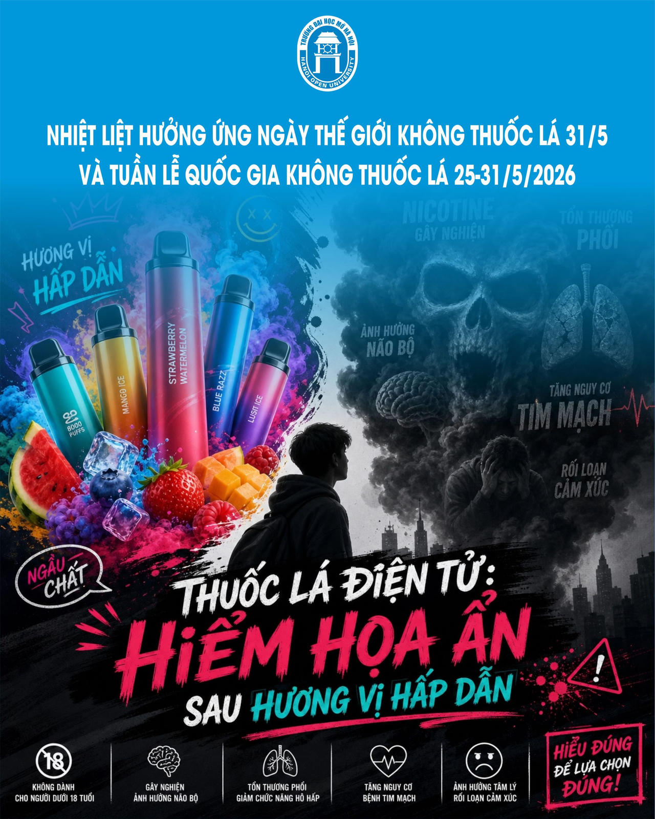 Trường Đại học Mở Hà Nội đã triển khai nhiều hoạt động tuyên truyền sâu rộng tới toàn thể cán bộ, giảng viên, viên chức, người lao động và học viên trong toàn trường. (Ảnh: PV)