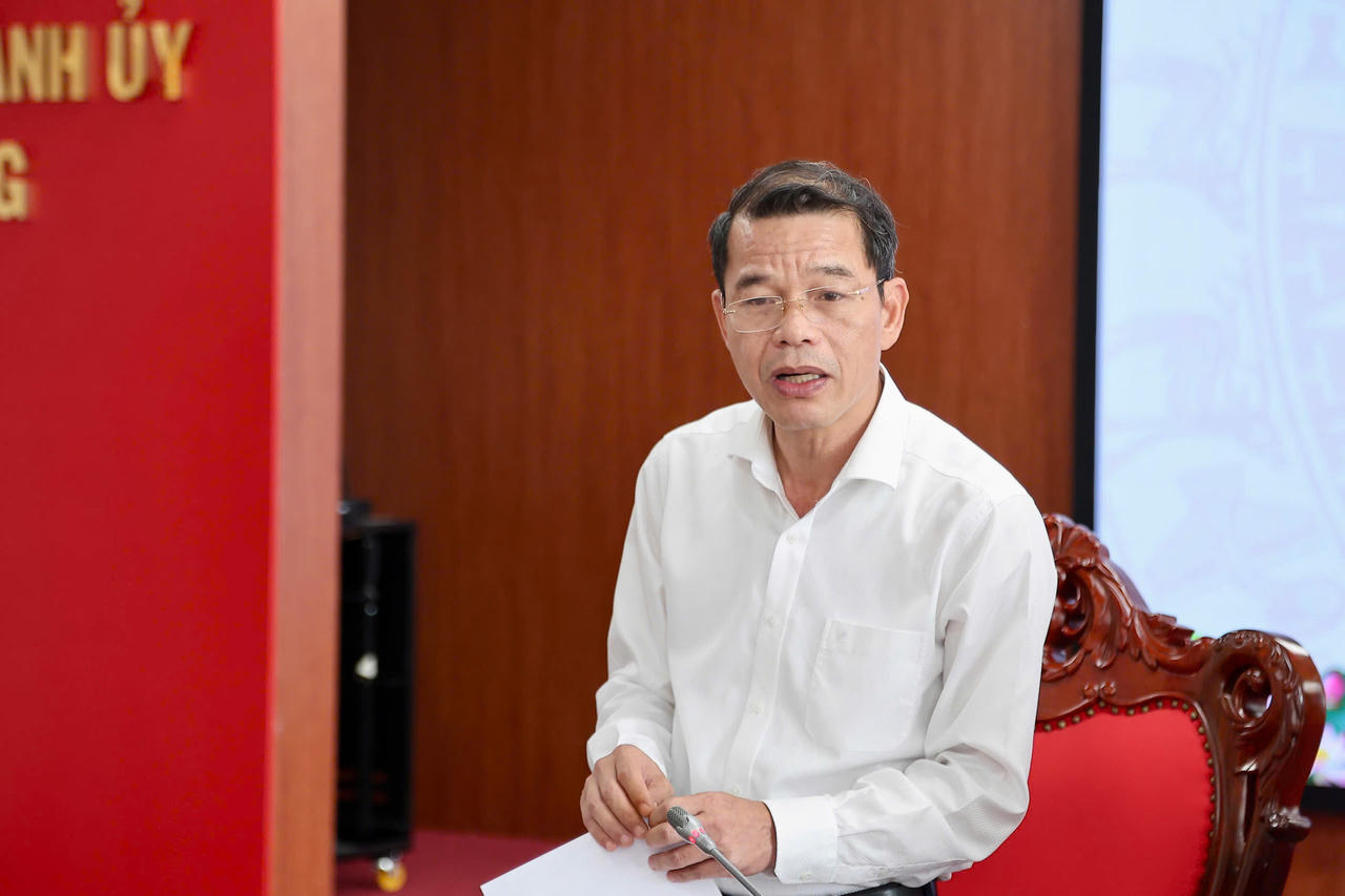 Ông Vũ Thanh Mai, Phó Trưởng Ban Tuyên giáo và Dân vận Trung ương phát biểu kết luận buổi làm việc.