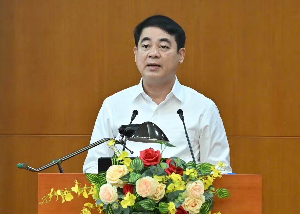 Ủy viên Trung ương Đảng, Phó Chủ nhiệm Ủy ban Kiểm tra Trung ương Nghiêm Xuân Thành phát biểu khai mạc. Ảnh: ND.