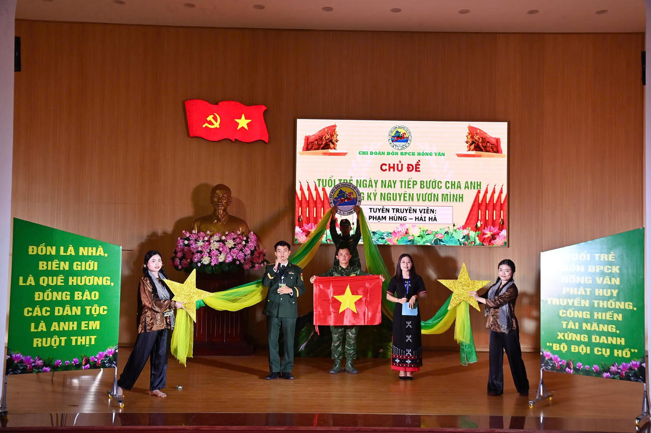 Phần thi của Đồn Biên phòng cửa khẩu Hồng Vân.