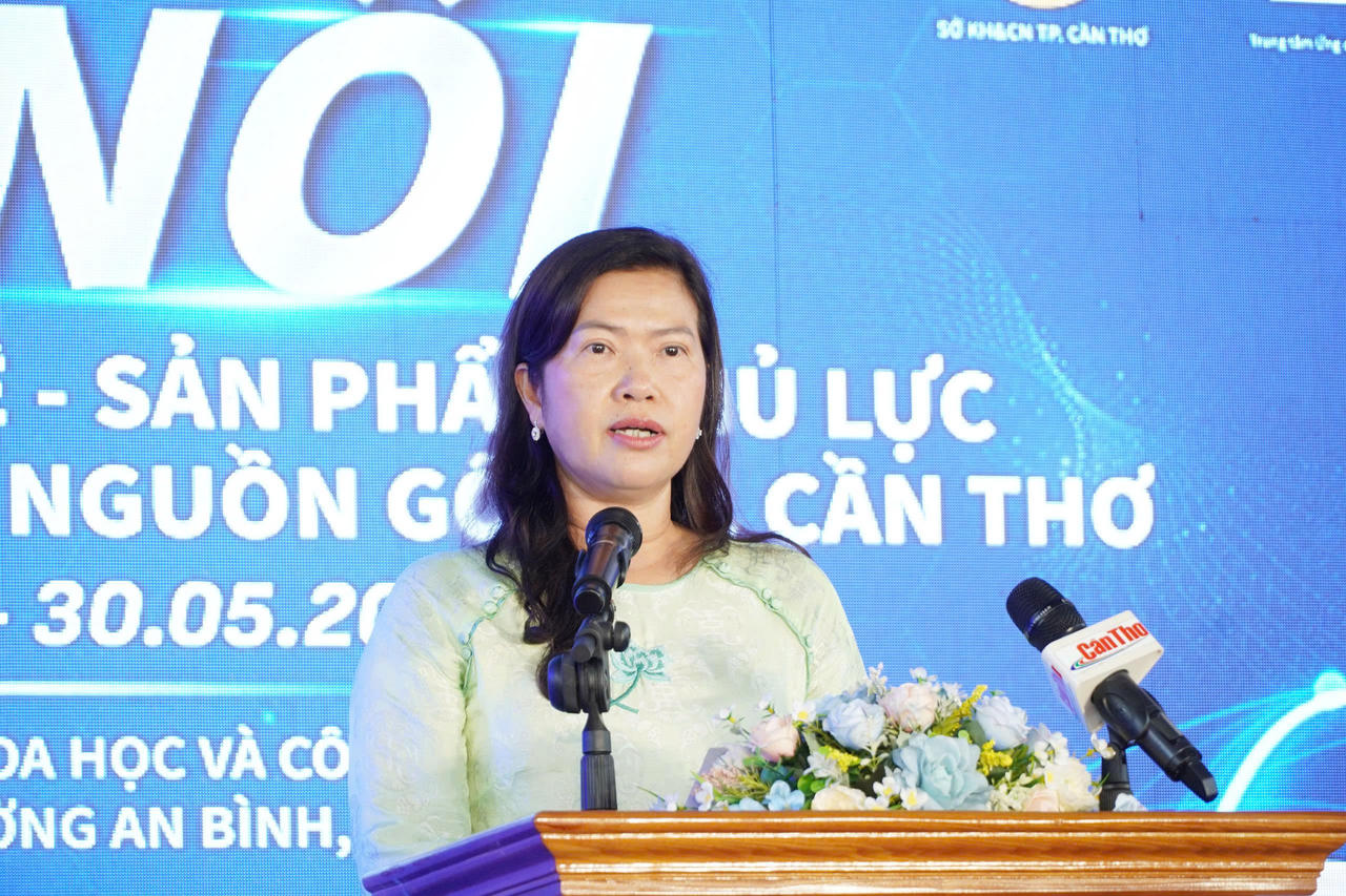 Bà Nguyễn Thị Ngọc Điệp - Phó Chủ tịch UBND TP Cần Thơ phát biểu.