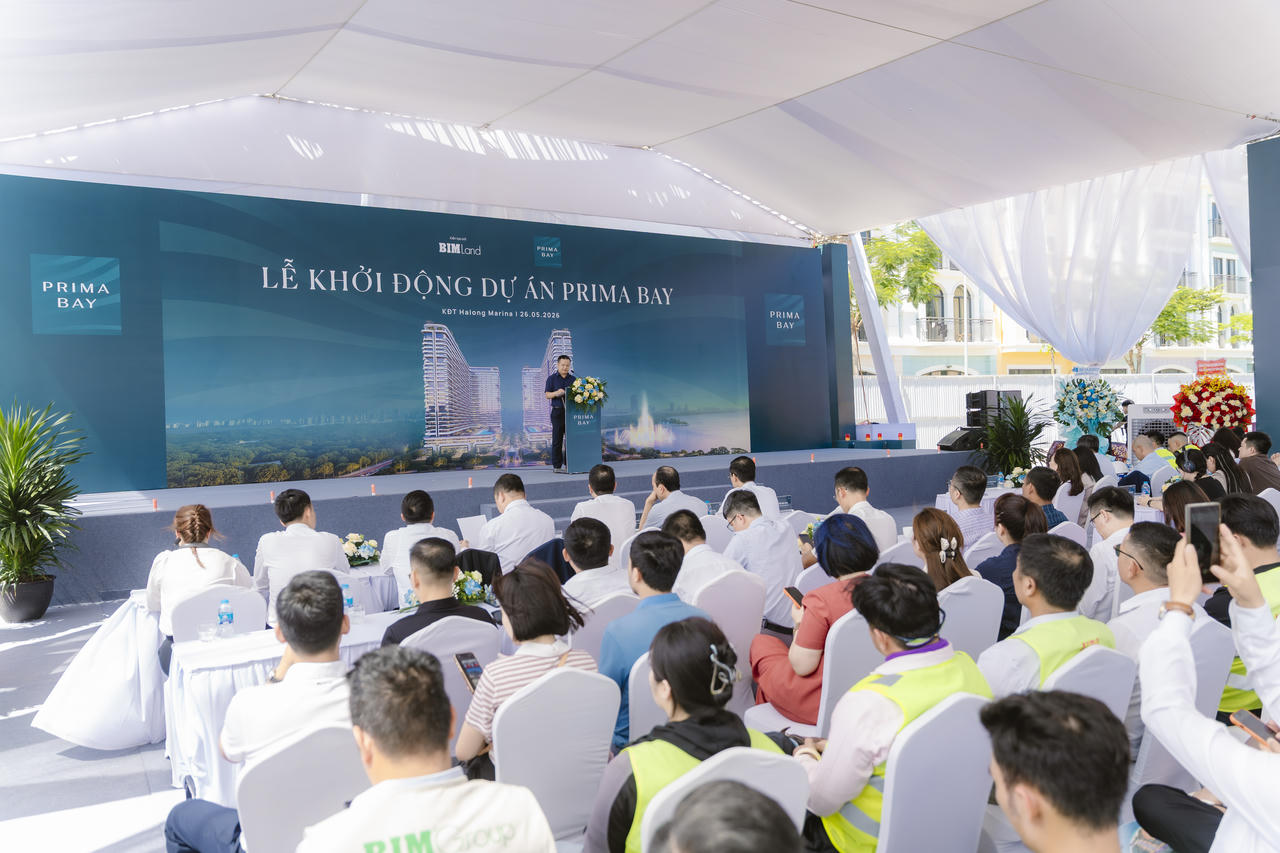 Ông Nguyễn Văn Tính - Phó Tổng Giám đốc phụ trách địa bàn Quảng Ninh Tập đoàn BIM phát biểu tại sự kiện.