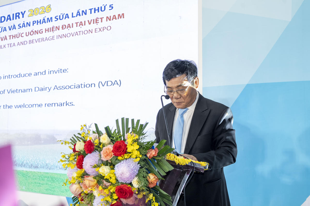 Ông Trần Quang Trung, Chủ tịch Hiệp hội Sữa Việt Nam phát biểu.