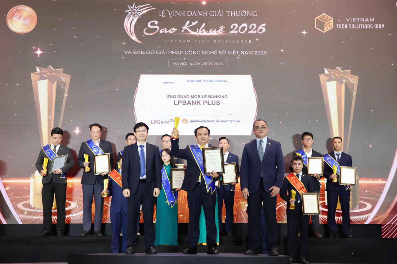 LPBank Plus thắng lớn tại Sao Khuê 2026, ghi danh trên Bản đồ Giải pháp Công nghệ số Việt Nam