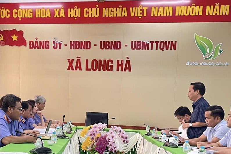 VKSND TP Đồng Nai làm việc với Ủy ban nhân dân xã Long Hà, TP Đồng Nai.