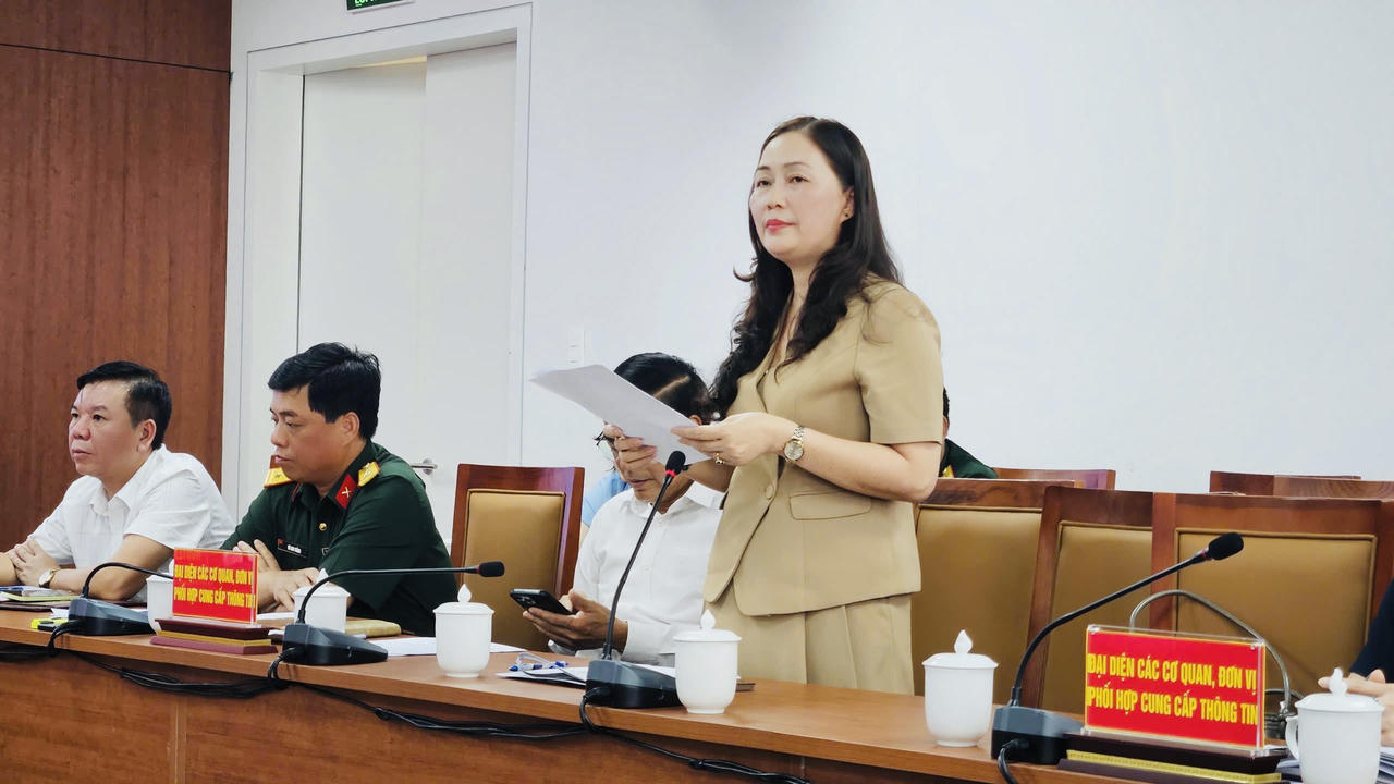 Bà&nbsp;Vũ Thị Kim Phượng, Phó Giám đốc Sở Công Thương Hải Phòng phát biểu hội nghị.&nbsp;