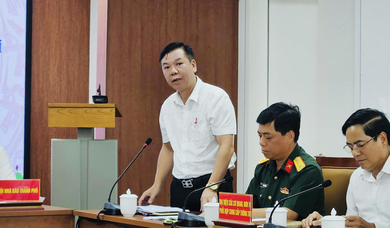 Phó Chủ nhiệm UBKT Thành ủy Nguyễn Hải Bình phát biểu tại hội nghị.
