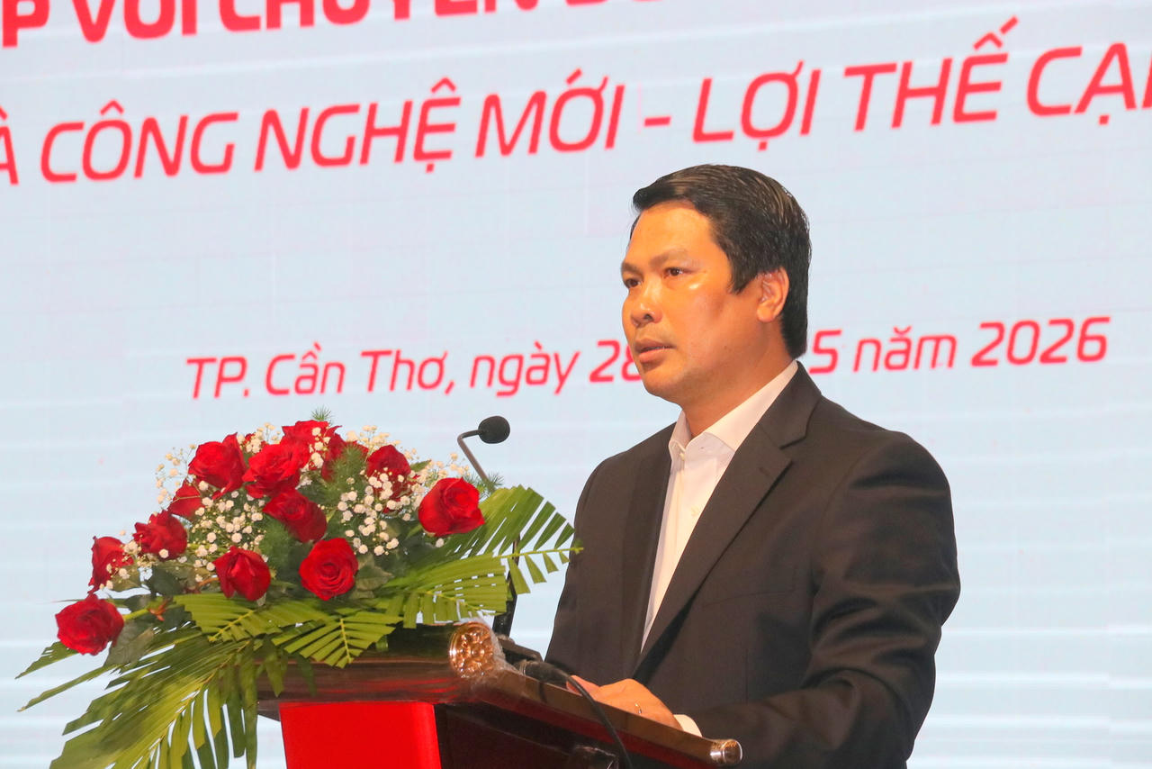 Ông Hà Vũ Sơn - Giám đốc Sở Công thương TP Cần Thơ phát biểu tại Hội nghị
