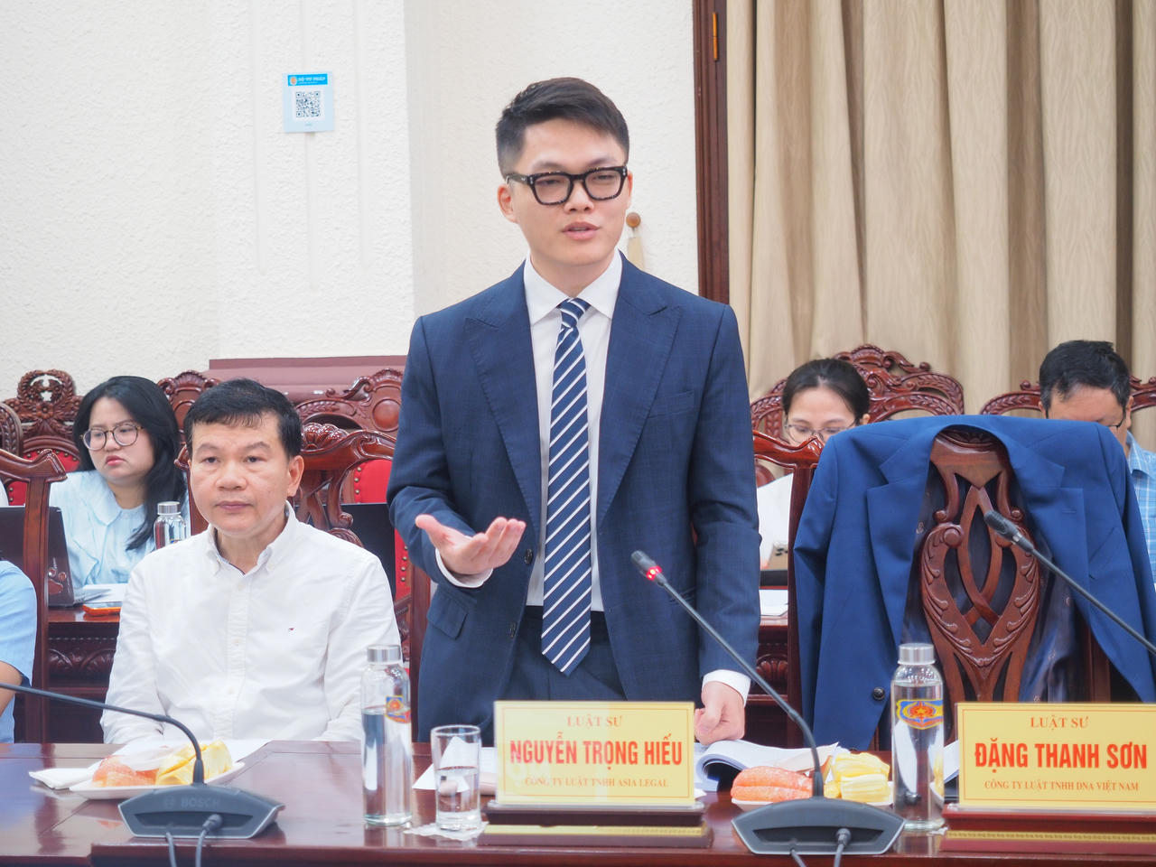Luật sư Nguyễn Trọng Hiếu, đại diện Công ty Luật TNHH Asia Legal phát biểu tại Hội thảo.