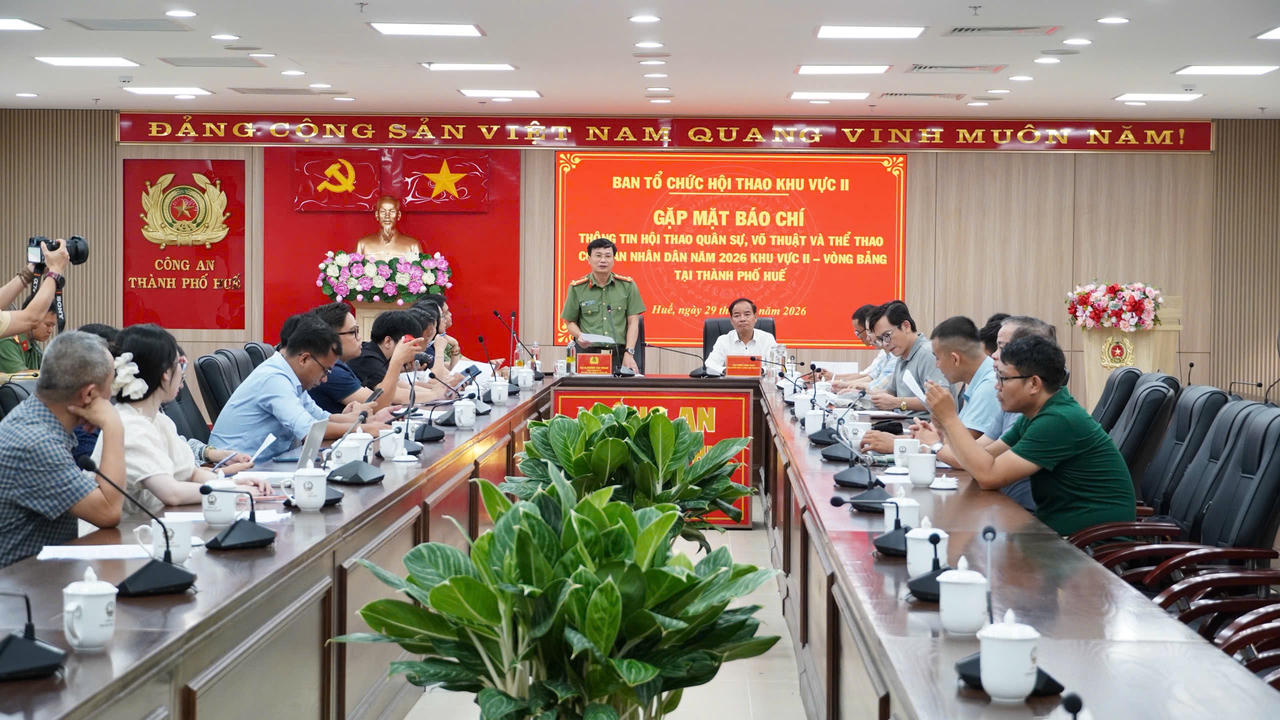 TP Huế sẵn sàng cho ngày hội quân sự, võ thuật và thể thao Công an nhân dân khu vực II năm 2026