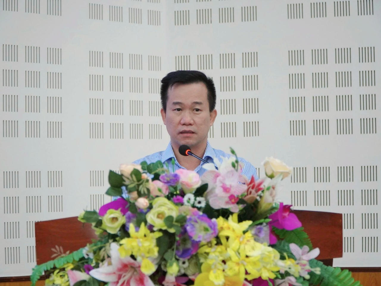 Ông Chu Thúc Đạt, Phó Cục trưởng Thường trực Cục Đổi mới sáng tạo - Bộ Khoa học và Công nghệ phát biểu tại hội thảo