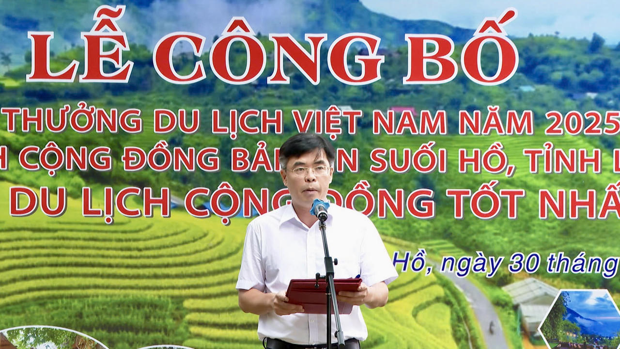 Ông Trần Quang Kháng phát biểu tại buổi lễ. Ảnh: Văn Thao.