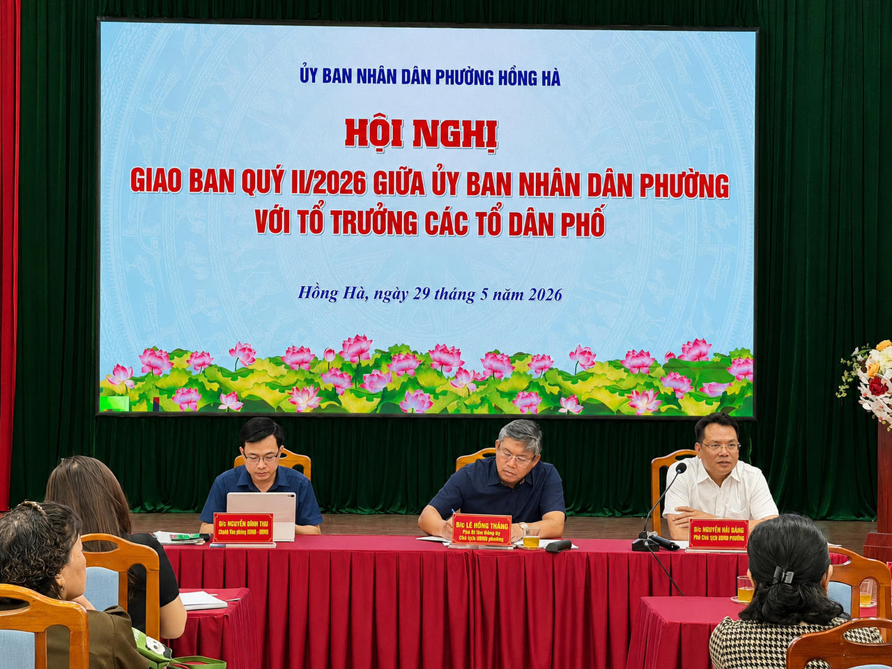 Hội nghị giao ban quý II/2026 giữa UBND phường với các Tổ dân phố