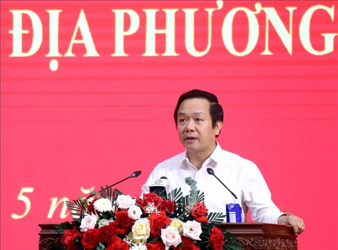 Bí thư Tỉnh ủy Hưng Yên Phạm Quang Ngọc phát biểu tại Hội nghị. Ảnh: Đinh Văn Nhiều/TTXVN