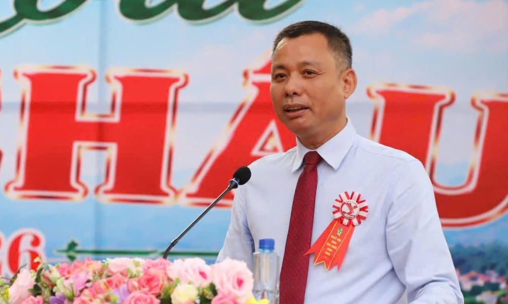 Phó Chủ tịch UBND tỉnh Sơn La Nguyễn Thành Công phát biểu tại ngày hội.