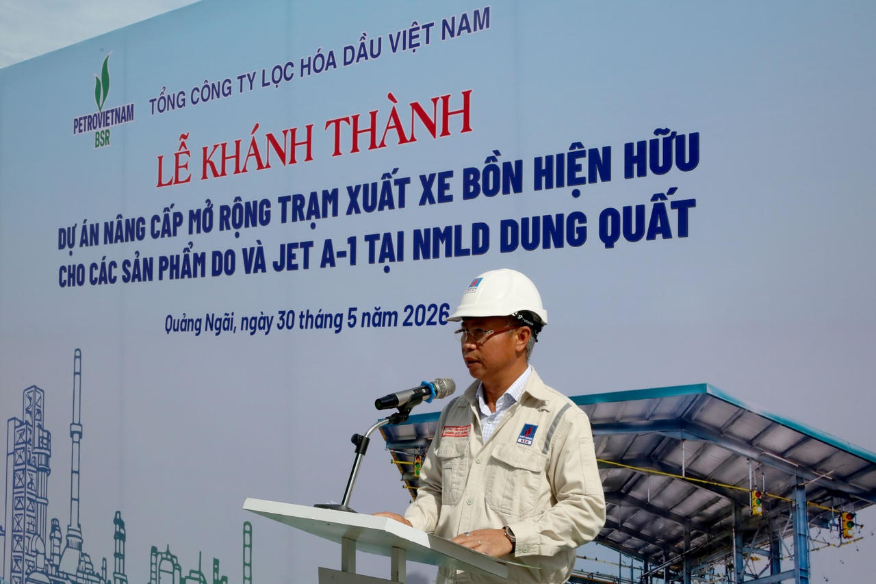 Lãnh đạo&nbsp;BSR phát biểu tại lễ khánh thành.
