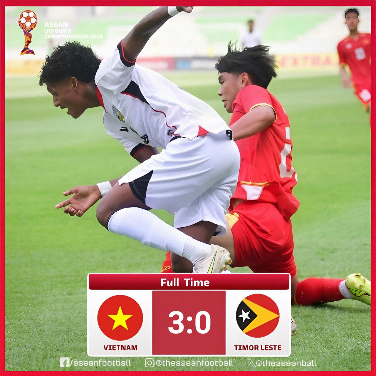 Tiền đạo Công Hậu lập hat-trick cho U19