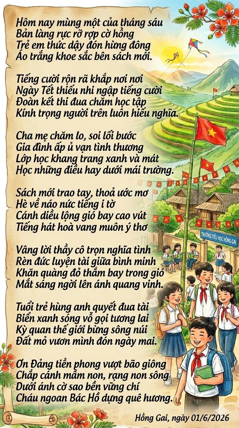 Tết thiếu nhi - gọi mùa yêu thương
