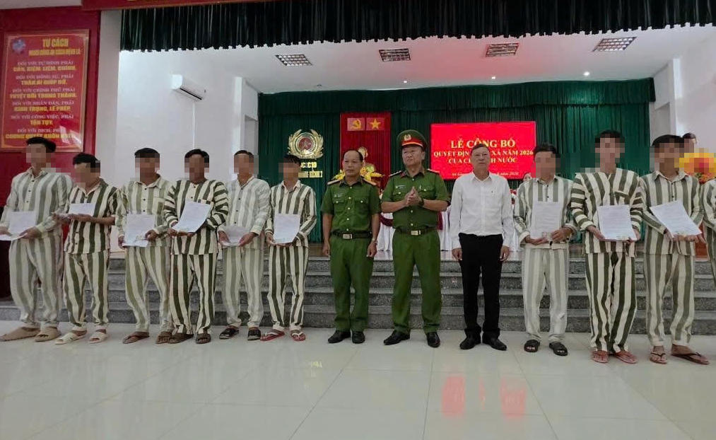 108 phạm nhân Trại giam Kênh 7 được đặc xá