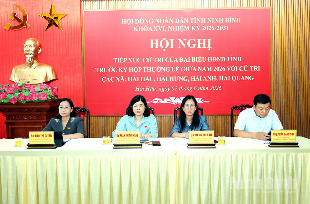 Tổ đại biểu số 7 HĐND tỉnh khóa XVI, nhiệm kỳ 2026-2031 tiếp xúc cử tri các xã: Hải Hậu, Hải Anh, Hải Hưng và Hải Quang.