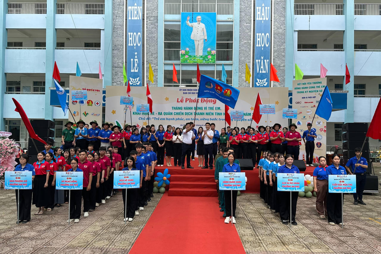 Các đội hình chiến dịch thanh niên tình nguyện hè Phường An Phú năm 2026.