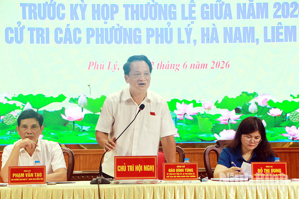 Tổ đại biểu số 9 HĐND tỉnh khóa XVI, nhiệm kỳ 2026-2031 tiếp xúc cử tri các phường Phủ Lý, Hà Nam, Liêm Tuyền.