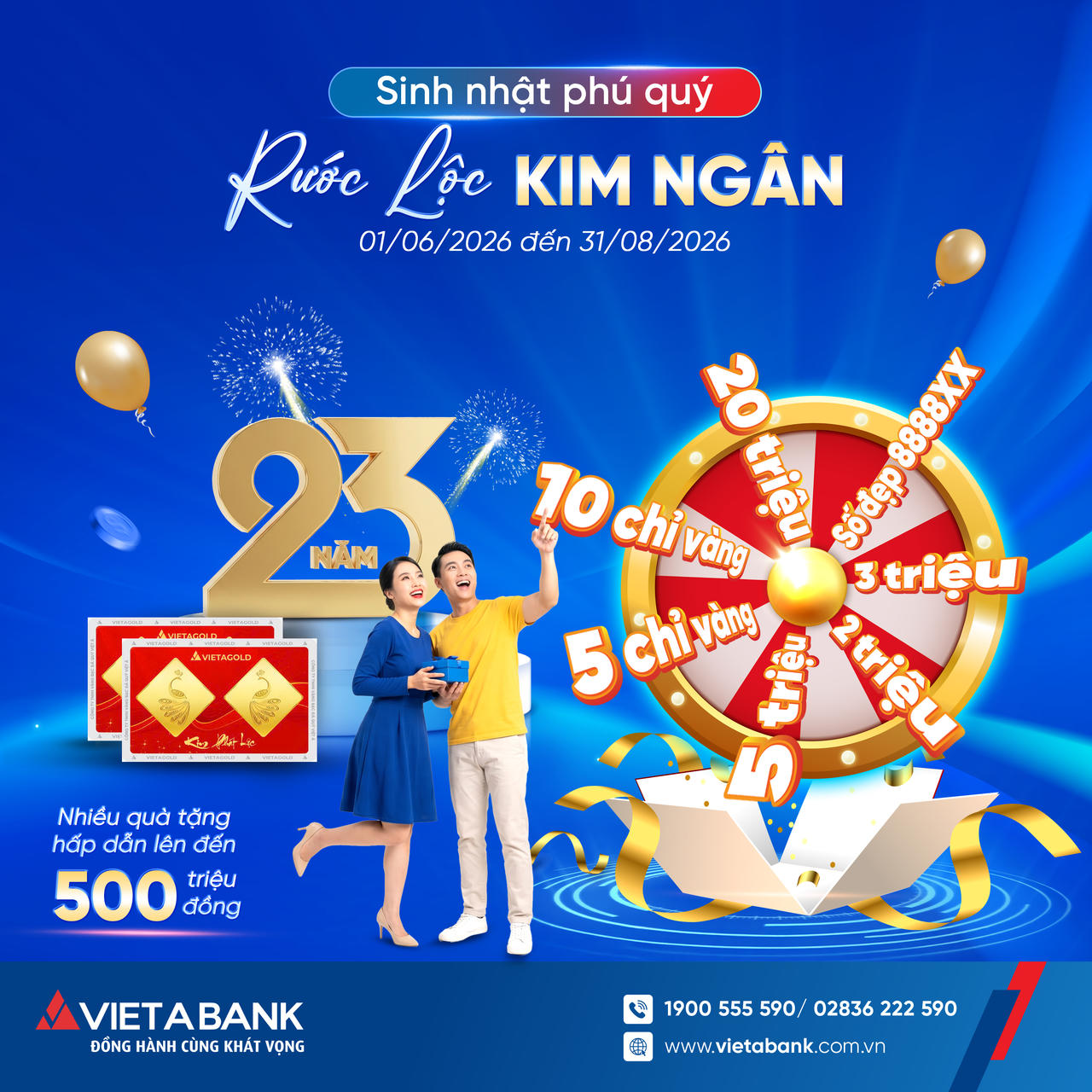 VietABank tung chương trình tri ân 23 năm thành lập: Ưu đãi lên đến 500 triệu đồng