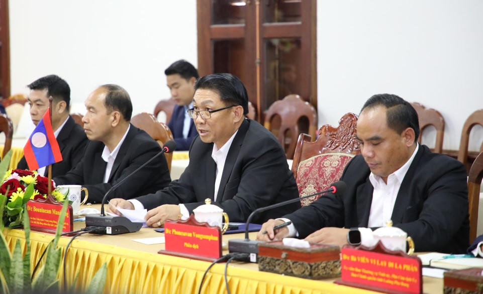 Bí thư Tỉnh ủy Quảng Ninh hội kiến với Bí thư Tỉnh ủy Luông Pha Băng (Lào)