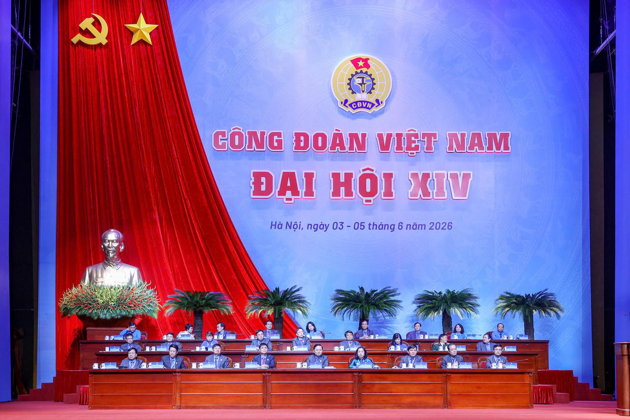 Đại hội Công đoàn Việt Nam lần thứ XIV nhiệm kỳ 2026-2031 diễn ra từ ngày 3 - 5/6, tại Hà Nội.