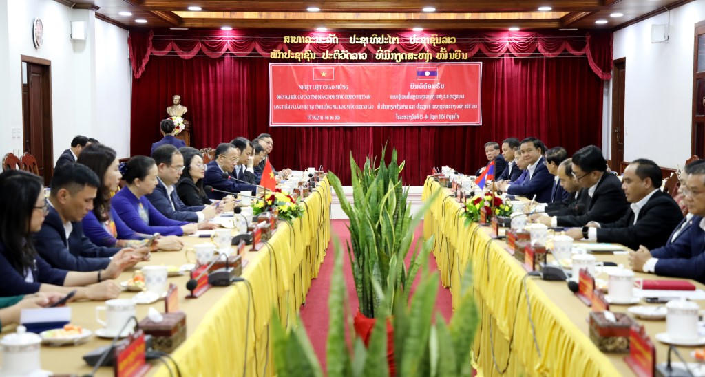 Bí thư Tỉnh ủy Quảng Ninh hội kiến với Bí thư Tỉnh ủy Luông Pha Băng (Lào)