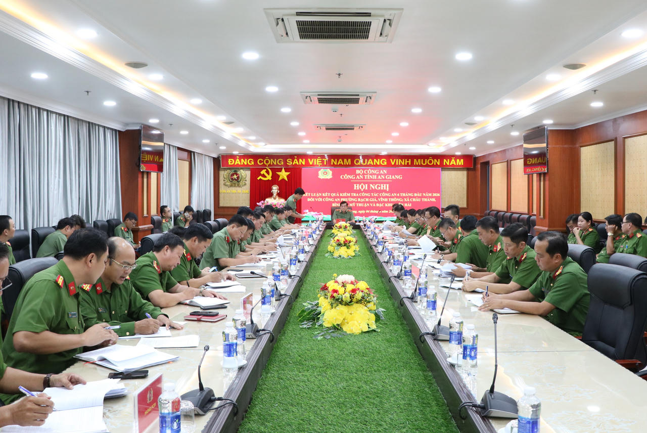 Công bố kết luận kiểm tra công tác Công an xã, phường, đặc khu thuộc Cụm Rạch Giá