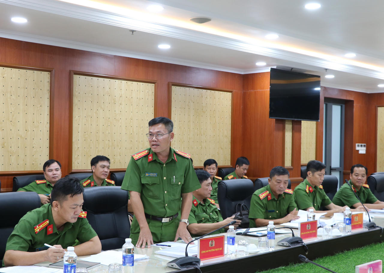 Công bố kết luận kiểm tra công tác Công an xã, phường, đặc khu thuộc Cụm Rạch Giá