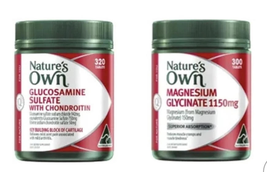 Hai sản phẩm thực phẩm chức năng của Nature’s Own bị cảnh báo thu hồi. (Nguồn: TGA)