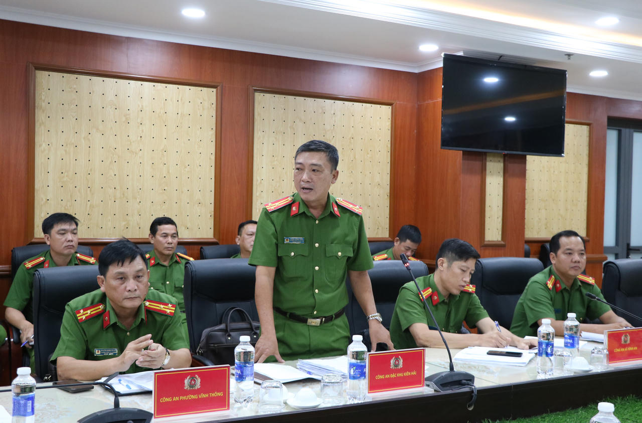 Công bố kết luận kiểm tra công tác Công an xã, phường, đặc khu thuộc Cụm Rạch Giá