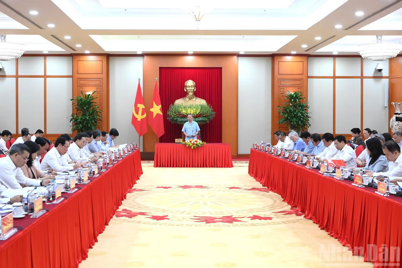 Quang cảnh cuộc làm việc. Ảnh: nhandan.vn