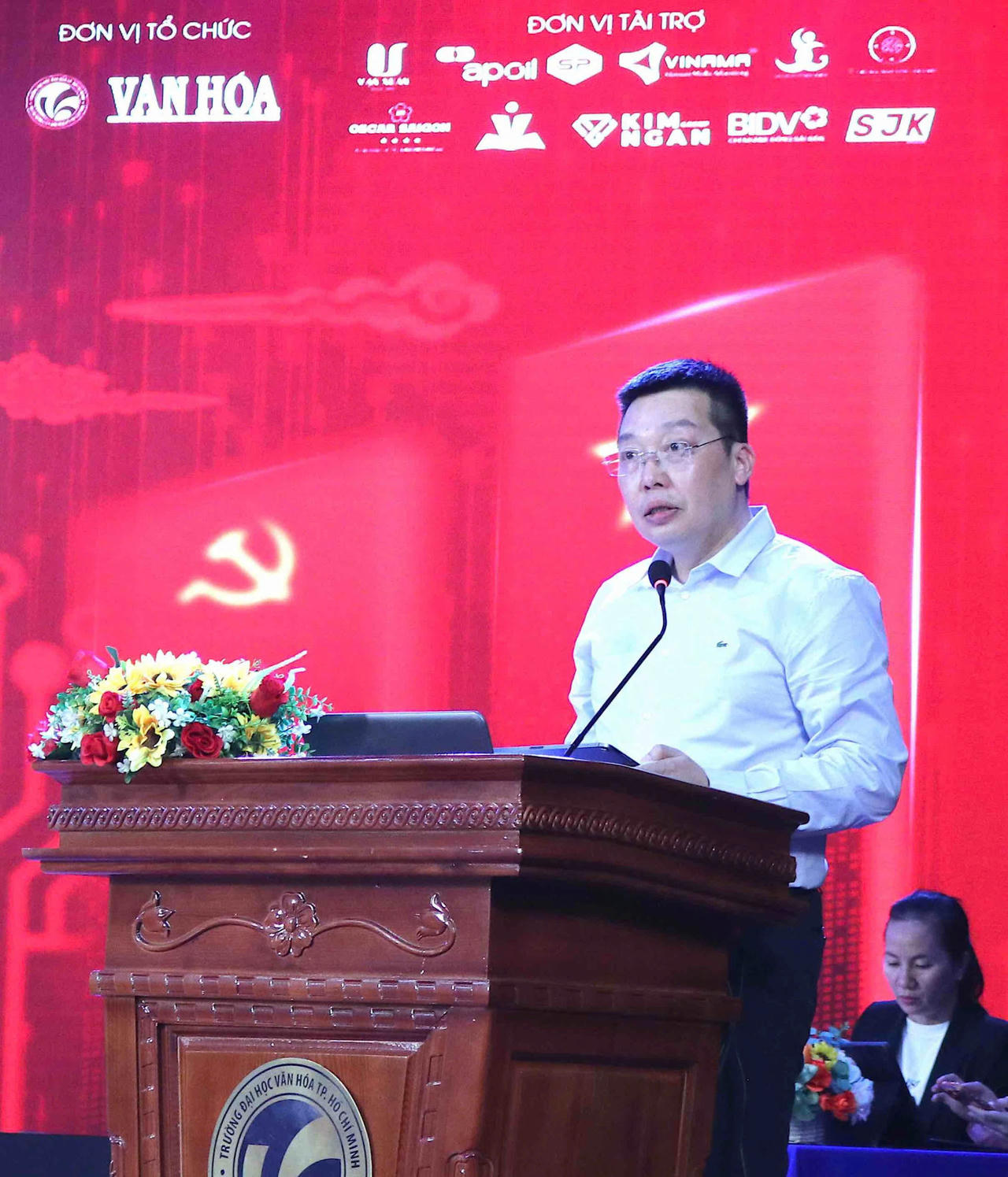 TS. Nguyễn Anh Vũ, Tổng Biên tập Báo Văn hóa, Trưởng Ban Tổ chức nhấn mạnh vị trí của văn hóa trong tổng thể chiến lược phát triển đất nước.