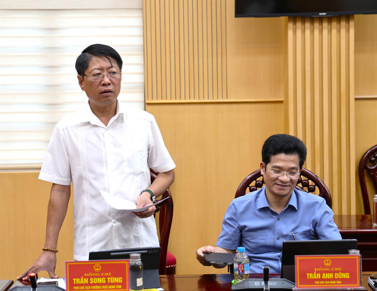 Ông&nbsp;Trần Song Tùng, Phó Chủ tịch Thường trực UBND tỉnh phát biểu tại hội nghị.