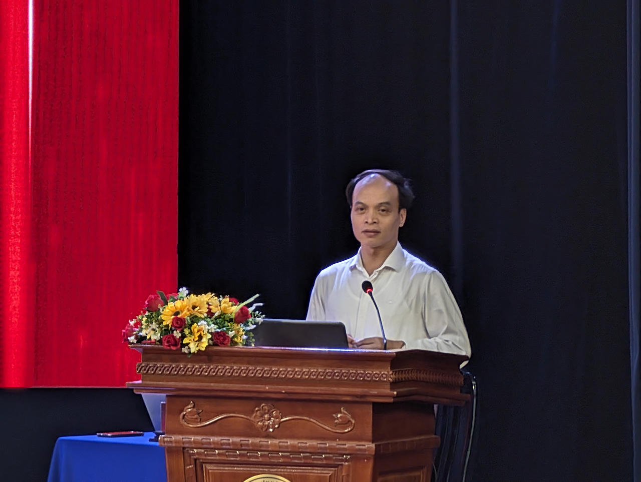 Ông Lê Minh Tuấn, Phó Cục trưởng Cục Bản quyền tác giả phát biểu tại Hội thảo.