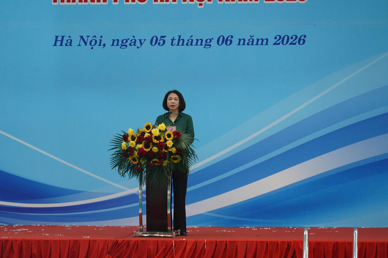 Phó Chủ tịch UBND TP Hà Nội Vũ Thu Hà phát biểu tại chương trình.