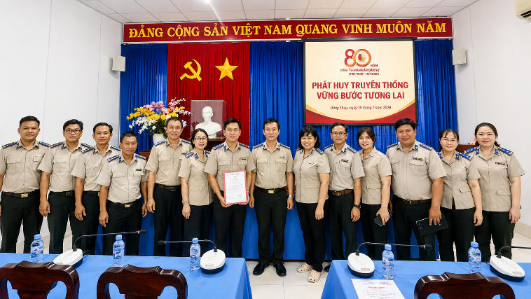 Phòng Thi hành án dân sự Khu vực 2 – Đồng Tháp: Tiếp tục phát huy truyền thống 80 năm Ngành THADS “Giữ vững kỷ cương, khẳng định vị thế”
