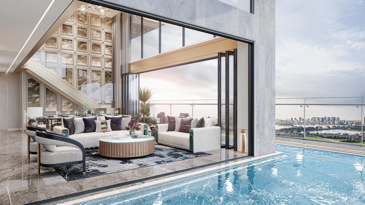 &nbsp; 100% Sky Villa sở hữu bể bơi riêng, mang lại không gian thư giãn dễ chịu