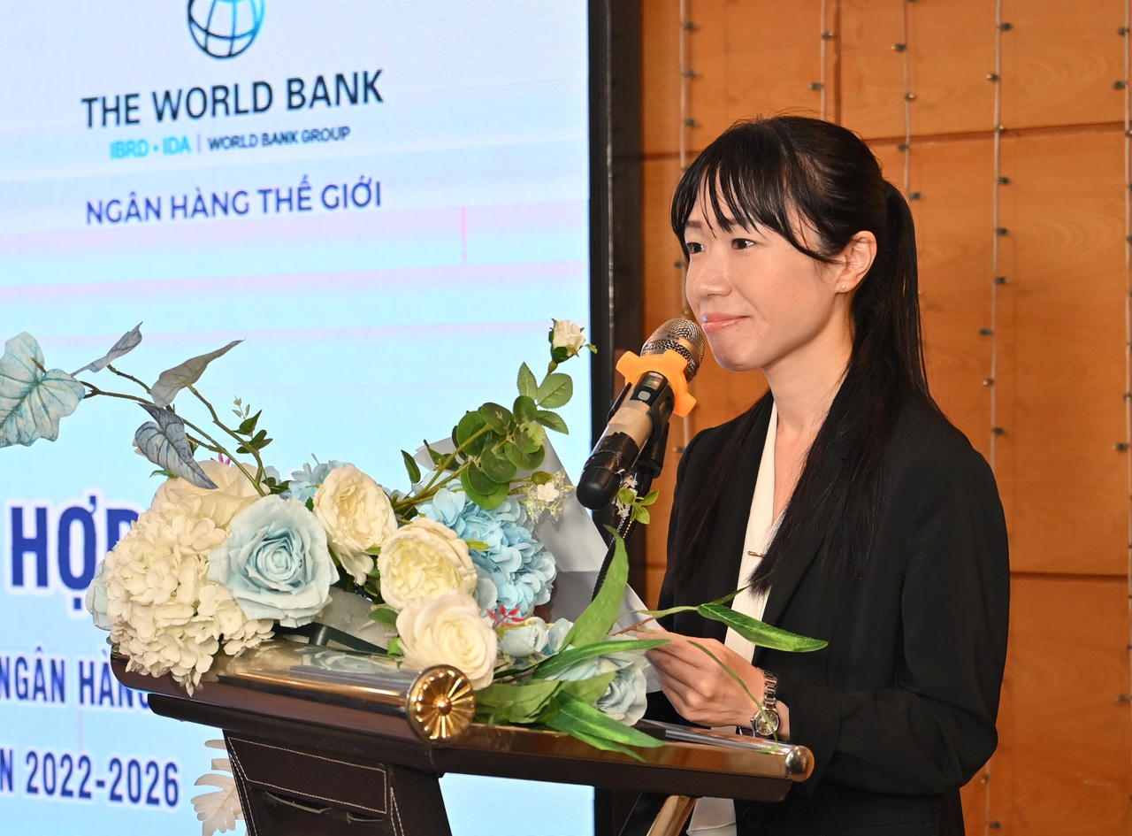 Bà Nakazawa Yu, Bí thư thứ nhất - Đại sứ quán Nhật Bản phát biểu tại Hội nghị.