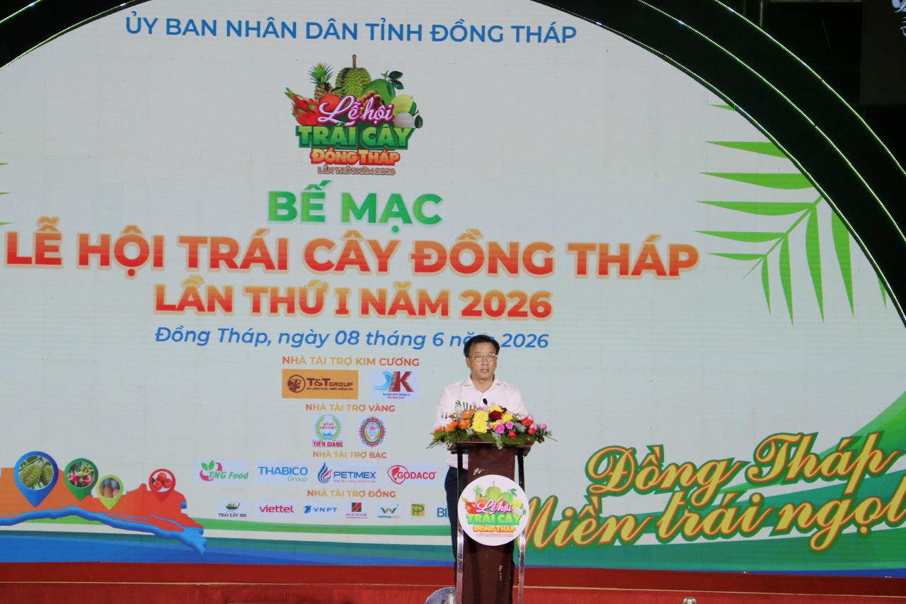 Ông Nguyễn Phước Thiện - Phó Chủ tịch UBND tỉnh Đồng Tháp phát biểu bế mạc